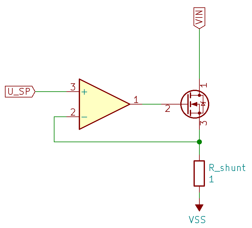 Voltage to Current Converter Using an Operational Amplifier and Transistor.